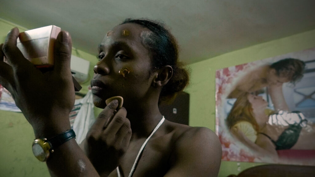 Sor Zamel applies makeup ahead of a night out with friends in 2017.